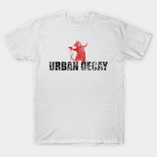 Grunge Urban Decay Contemporary Gangster Rat Design T-Shirt